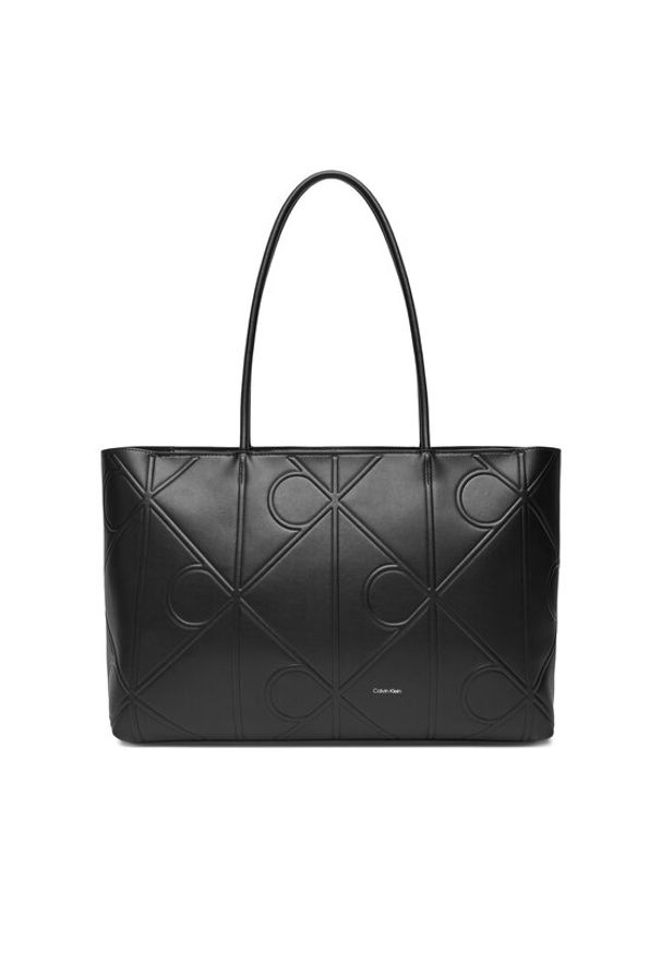 Calvin Klein Torebka LV04F3196G Czarny. Kolor: czarny. Materiał: skórzane