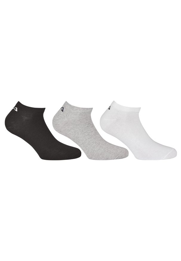Fila Unisex Skarpetki Sneaker 3-Pak - Komfortowe i Trwałe. Kolor: czarny, szary, niebieski, wielokolorowy. Materiał: poliamid, bawełna