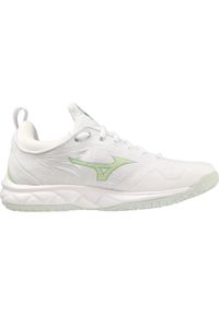 Buty siatkarskie damskie Mizuno Wave Luminous 2. Kolor: biały. Materiał: syntetyk, tkanina, materiał. Szerokość cholewki: normalna. Model: Mizuno Wave. Sport: siatkówka
