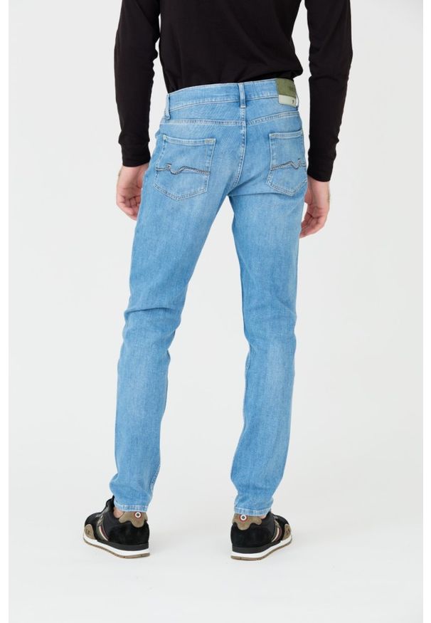 7 FOR ALL MANKIND Niebieskie męskie jeansy Slimmy Tapered, Rozmiar 34. Kolor: niebieski