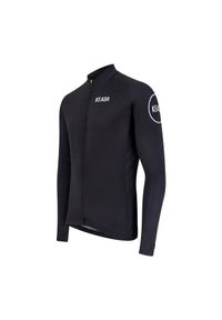 KEADA SPORTS - Męska koszulka kolarska z długim rękawem – Czarna. Kolor: czarny. Długość rękawa: długi rękaw. Długość: długie. Sport: kolarstwo