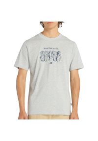 Koszulka męska New Balance MT61778SAG - szara. Kolor: szary. Materiał: bawełna. Długość rękawa: krótki rękaw. Długość: krótkie #1