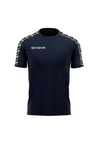 Givova Navy Sport T-Shirt 4XL - Oddychająca Bawełna w Plus Rozmiarze. Kolor: niebieski. Materiał: bawełna. Sport: joga i pilates