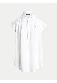 Polo Ralph Lauren Koszula 211935131001 Biały Relaxed Fit. Typ kołnierza: polo. Kolor: biały. Materiał: len