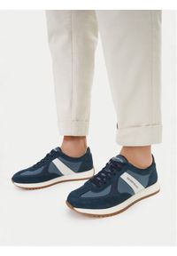 Guess Jeans Sneakersy EO-ORLANDO-01 126AM Granatowy. Kolor: niebieski. Materiał: materiał #1