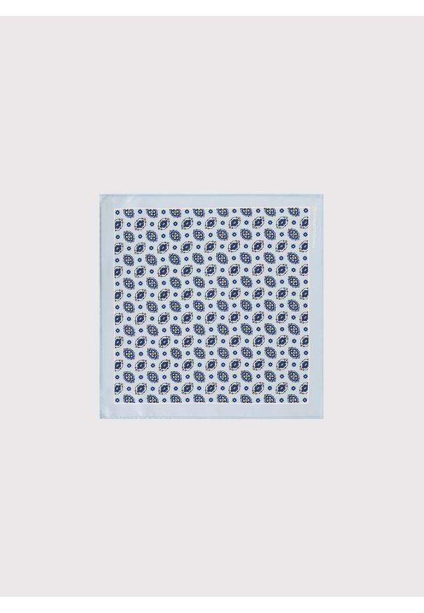 Pako Lorente - PAKO LORENTE – Jasnoniebieska poszetka męska we wzory. Kolor: niebieski. Materiał: poliester