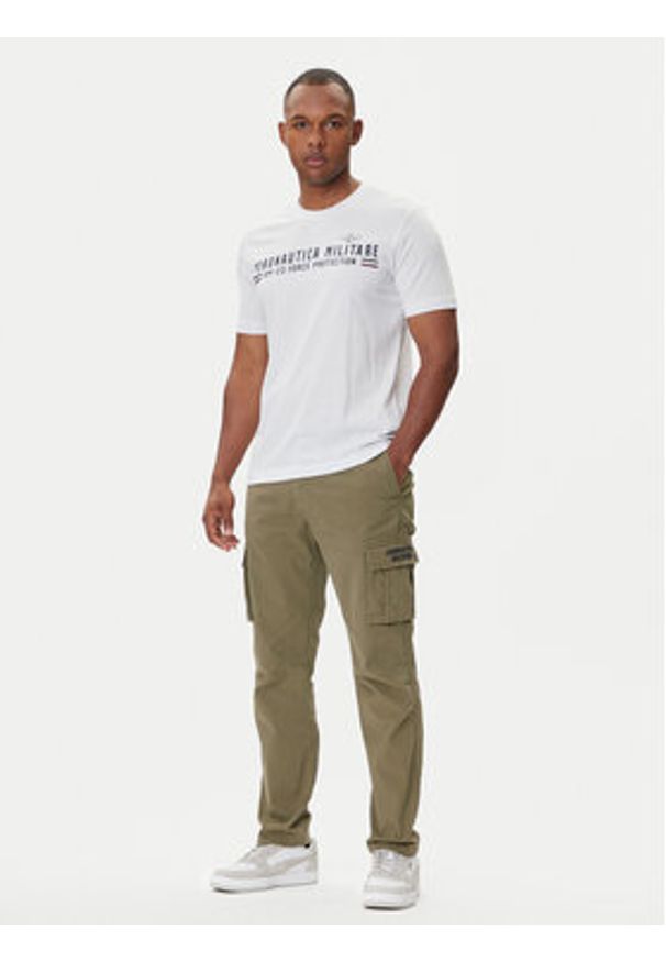 Aeronautica Militare Spodnie materiałowe 252PA1329UCT0244 Zielony Regular Fit. Kolor: zielony. Materiał: bawełna