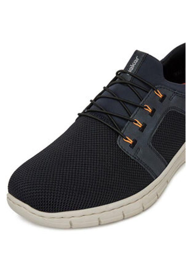 Rieker Sneakersy B7796-14 Granatowy. Kolor: niebieski. Materiał: materiał