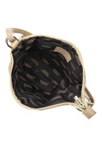 Beżowa Stylowa Torebka Damska Venezia. Kolor: beżowy. Wzór: gładki. Materiał: skórzane. Styl: elegancki. Rodzaj torebki: na ramię #3