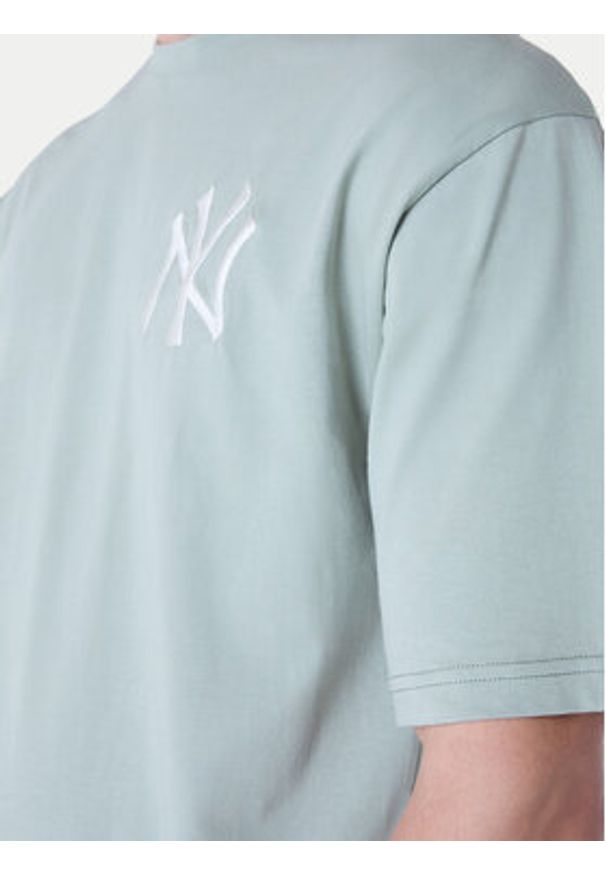 New Era T-Shirt New York Yankees MLB League Essential Pastel 60596180 Zielony Regular Fit. Kolor: zielony. Materiał: bawełna
