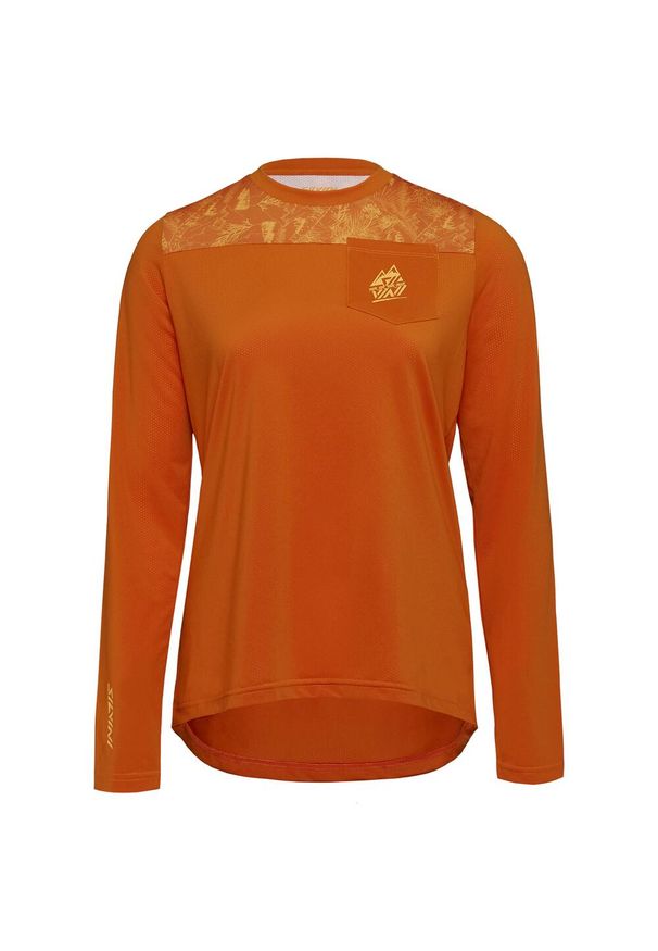 Silvini - Koszulka rowerowa (z długim rękawem) damska SILVINI Women Jersey ELLA. Kolor: pomarańczowy. Materiał: jersey. Długość rękawa: długi rękaw. Długość: długie. Sport: kolarstwo