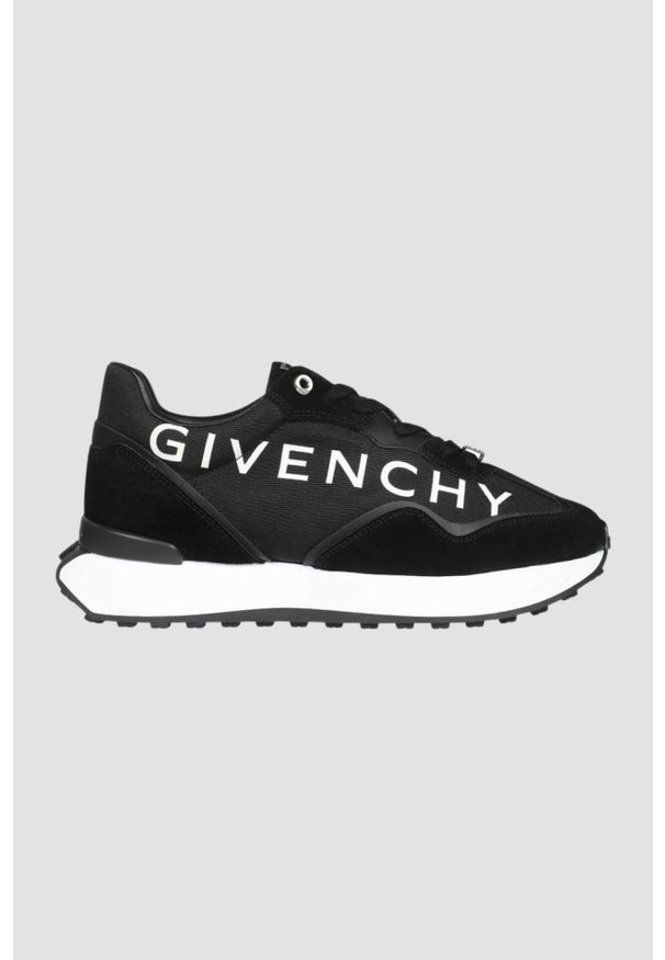 Givenchy - GIVENCHY Czarne sneakersy GIV RUNNER LIGHT, Rozmiar 43,5. Kolor: czarny