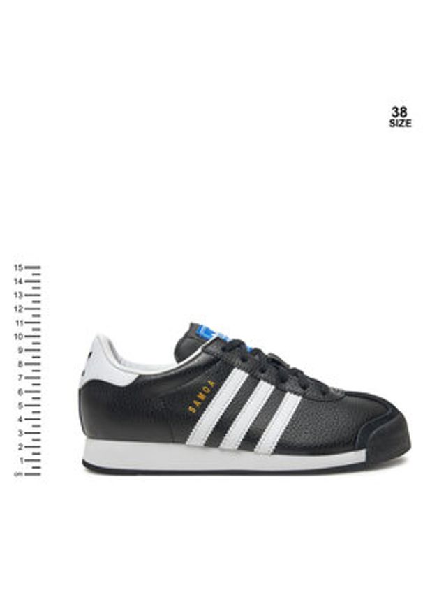 Adidas - adidas Sneakersy Samoa J JQ5089 Czarny. Kolor: czarny. Materiał: skóra