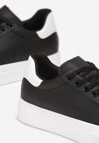 Born2be - Czarne Sneakersy na Platformie Phemeda. Kolor: czarny. Obcas: na platformie