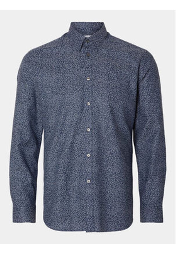 Selected Homme Koszula 16091075 Niebieski Regular Fit. Kolor: niebieski. Materiał: bawełna