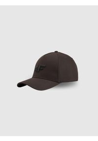 4f - 4F Czapka z daszkiem strapback męska - szara S/M (58cm). Kolor: szary. Materiał: bawełna, materiał. Styl: casual #1