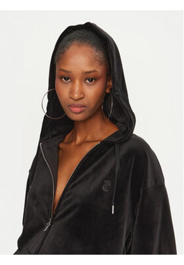 Juicy Couture Bluza Halan JCWAS24342 Czarny Oversize. Kolor: czarny. Materiał: syntetyk