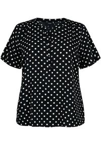 Zizzi Bluzka CA02310O Czarny Regular Fit. Kolor: czarny. Materiał: syntetyk #4