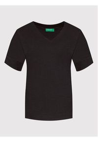 United Colors of Benetton - United Colors Of Benetton T-Shirt 3BVXE4265 Czarny Regular Fit. Kolor: czarny. Materiał: bawełna