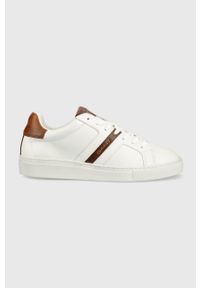 GANT - Gant sneakersy skórzane Mc Julien kolor biały. Nosek buta: okrągły. Zapięcie: sznurówki. Kolor: biały. Materiał: skóra