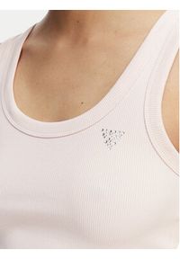 Guess Top V6GP07 K2987 Różowy jasny Slim Fit. Kolor: różowy. Materiał: wiskoza #2