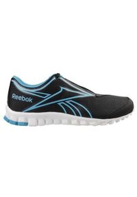 Buty do biegania dziecięce Reebok Realflex Optima czarne,niebieskie. Zapięcie: sznurówki. Kolor: niebieski, czarny, wielokolorowy. Materiał: syntetyk, tkanina, materiał. Szerokość cholewki: normalna
