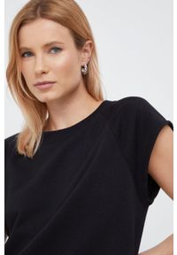 GAP t-shirt damski kolor czarny. Kolor: czarny. Materiał: dzianina. Długość rękawa: raglanowy rękaw #2