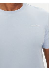 Calvin Klein T-Shirt Micro Logo Interlock K10K109894 Niebieski Regular Fit. Kolor: niebieski. Materiał: bawełna #3