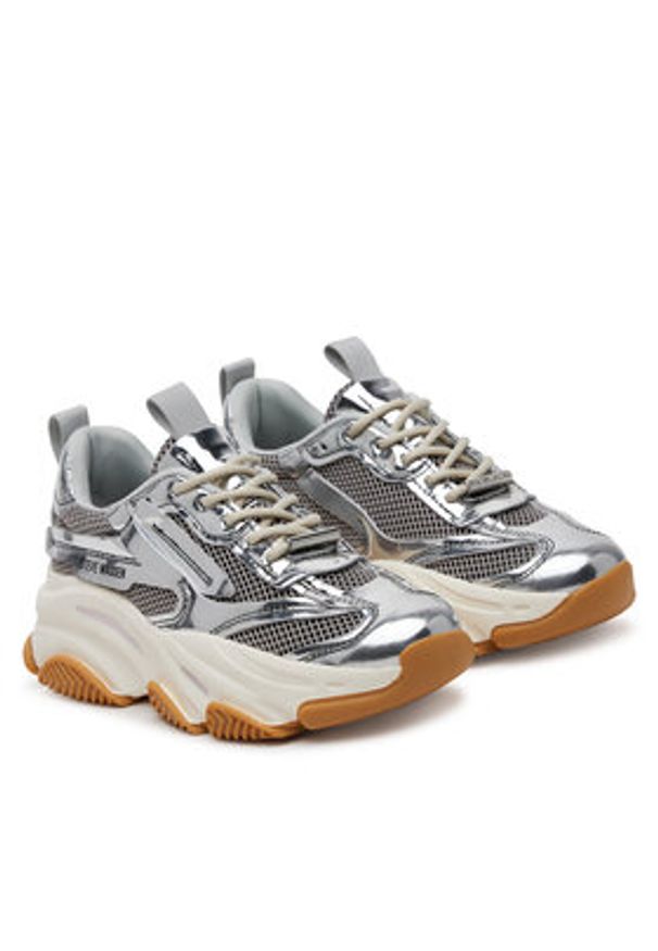 Steve Madden Sneakersy Possession-E SM19000033 Srebrny. Kolor: srebrny. Materiał: materiał