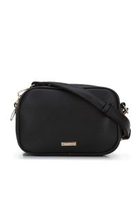 Wittchen - Damska torebka z ekoskóry dwukomorowa. Kolor: czarny. Wzór: haft. Dodatki: z haftem. Materiał: skórzane. Styl: elegancki #1