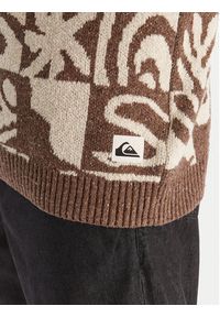 Quiksilver Sweter Hall City EQYSW03329 Brązowy Regular Fit. Kolor: brązowy. Materiał: bawełna #5