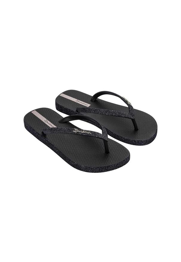 Świecące Japonki Ipanema Maxi Damskie. Okazja: na co dzień. Kolor: czarny. Materiał: syntetyk. Styl: casual