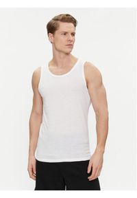 Brave Soul Tank top MV-149GRAYLING Biały Straight Fit. Kolor: biały. Materiał: bawełna #1