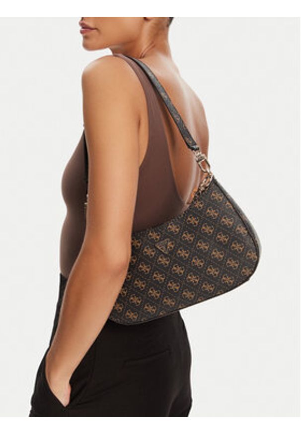 Guess Torebka Noelle II HWQG96 72180 Brązowy. Kolor: brązowy. Materiał: skórzane