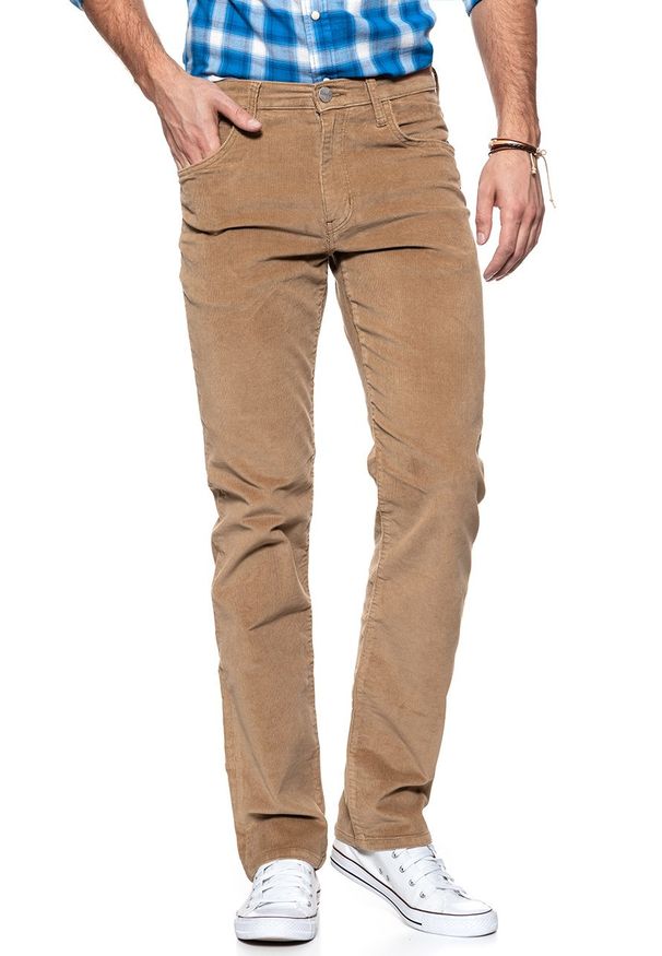 Wrangler - WRANGLER SPODNIE MĘSKIE ARIZONA TOASTED COCONUT W12OEC453. Materiał: sztruks