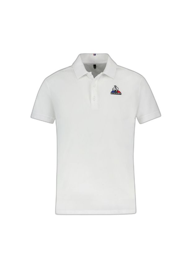 Le Coq Sportif - Koszulka polo do tenisa męska ESS Polo SS N°2 M. Typ kołnierza: polo. Kolor: biały. Sport: tenis