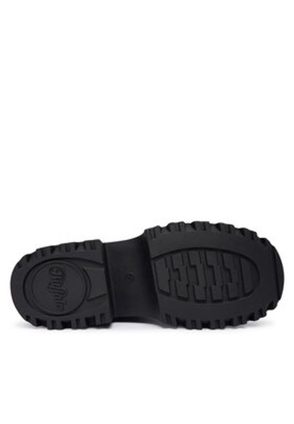 Buffalo Botki Bravr Biker Lo 1220067 Czarny. Kolor: czarny. Materiał: skóra