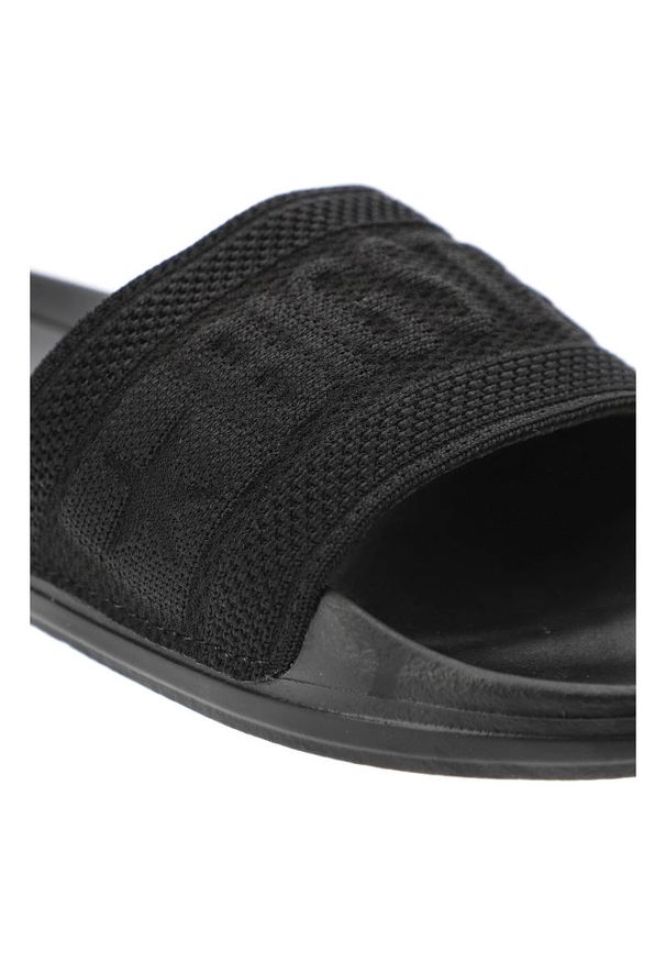 Big-Star - Czarne Klapki Big Star Wodoodporne Buty Damskie. Okazja: na spacer, na plażę, na co dzień. Kolor: czarny. Materiał: dziergany, materiał. Wzór: jednolity, aplikacja. Sezon: lato. Styl: casual, klasyczny