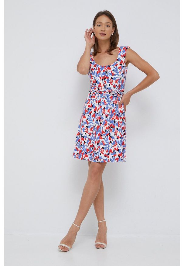 Lauren Ralph Lauren sukienka mini rozkloszowana. Materiał: dzianina. Typ sukienki: rozkloszowane. Długość: mini