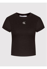 Calvin Klein Jeans T-Shirt J20J218337 Czarny Slim Fit. Kolor: czarny. Materiał: bawełna #5