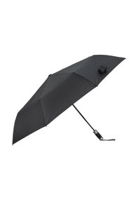 Ochnik - Składany parasol męski w kolorze czarnym. Kolor: czarny. Materiał: poliester