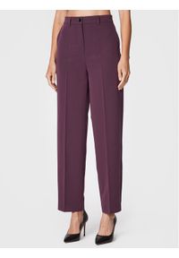 Sisley Spodnie materiałowe 4KVXLF01E Fioletowy Relaxed Fit. Kolor: fioletowy. Materiał: materiał, syntetyk #1