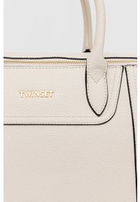 TwinSet - Twinset Torebka kolor kremowy. Kolor: beżowy. Rodzaj torebki: na ramię