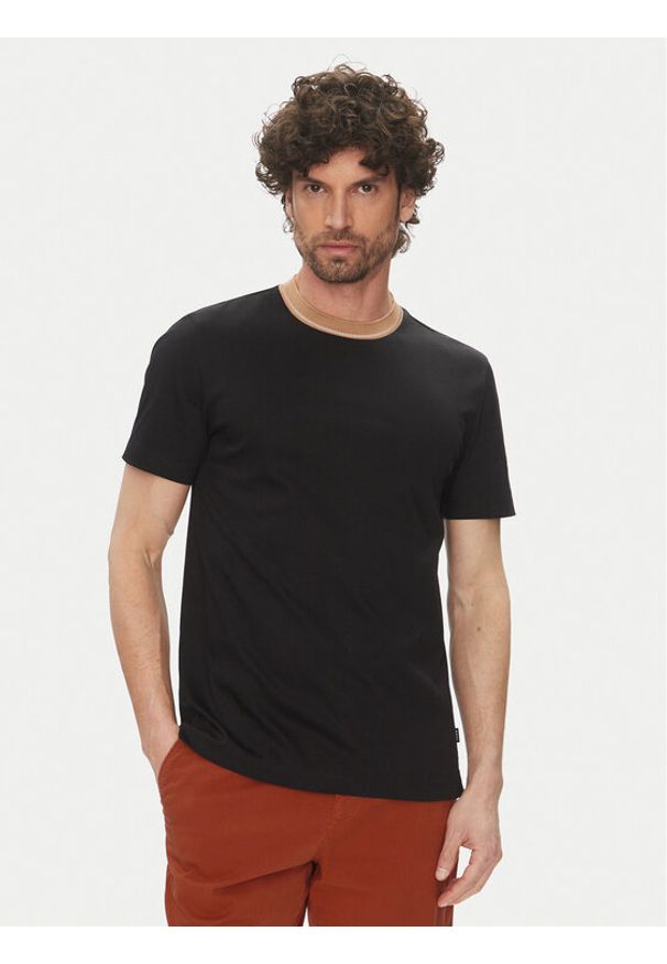 BOSS T-Shirt H-Tessler 199 50531793 Czarny Slim Fit. Kolor: czarny. Materiał: bawełna