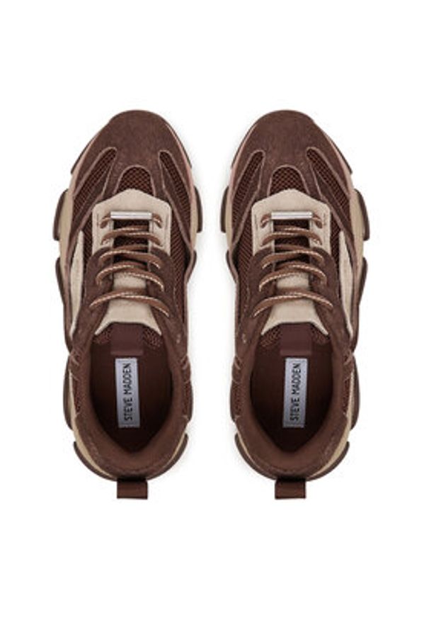 Steve Madden Sneakersy SM11004652 Brązowy. Kolor: brązowy. Materiał: skóra