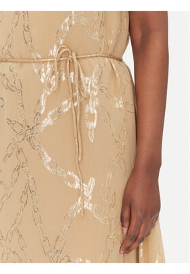 Bruuns Bazaar Sukienka koktajlowa Caroli BBW4550 Beżowy Regular Fit. Kolor: beżowy. Materiał: wiskoza. Styl: wizytowy