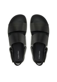 Calvin Klein Sandały Flat Adj Sandal Eyelet HW0HW02488 Czarny. Kolor: czarny. Materiał: skóra #6