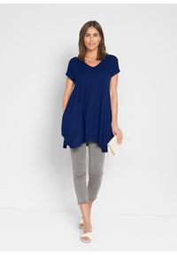 bonprix - Długi top. Kolor: niebieski. Długość: długie #3