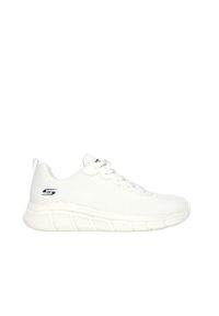 skechers - Buty do chodzenia damskie Skechers 117346W. Kolor: biały. Materiał: materiał, syntetyk. Szerokość cholewki: normalna. Sport: turystyka piesza