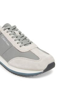 Calvin Klein Sneakersy Low Top Lace Up Repreve Mix HM0HM01828 Szary. Kolor: szary. Materiał: materiał #3